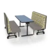 Chariot Cafeteria Booths with Tables