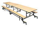 Cafeteria Table Rectangle w/benches 19F