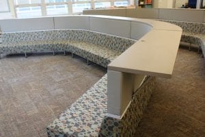 K-12 Education library booths and chairs