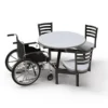 Covey Indoor or Outdoor Tables and Attached Chairs