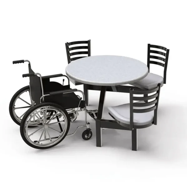 Covey Indoor or Outdoor Tables and Attached Chairs