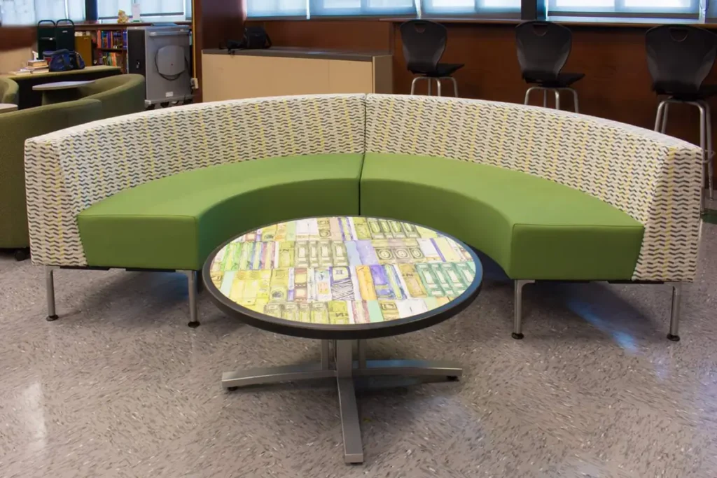 Waiting Area benches and tables