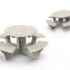Getzen Concrete Outdoor Table with Benches