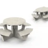 Getzen Concrete Outdoor Table with Benches