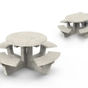 Getzen Concrete Outdoor Table with Benches