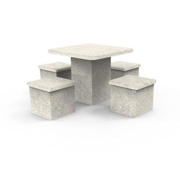 Getzen Concrete Outdoor Table with Chairs