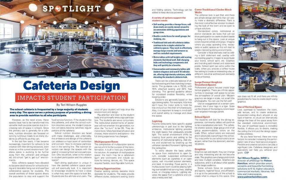 Cafeteria Design Impacts Student Participation