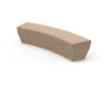 Getzen Concrete Bench - slightly curved outdoor bench