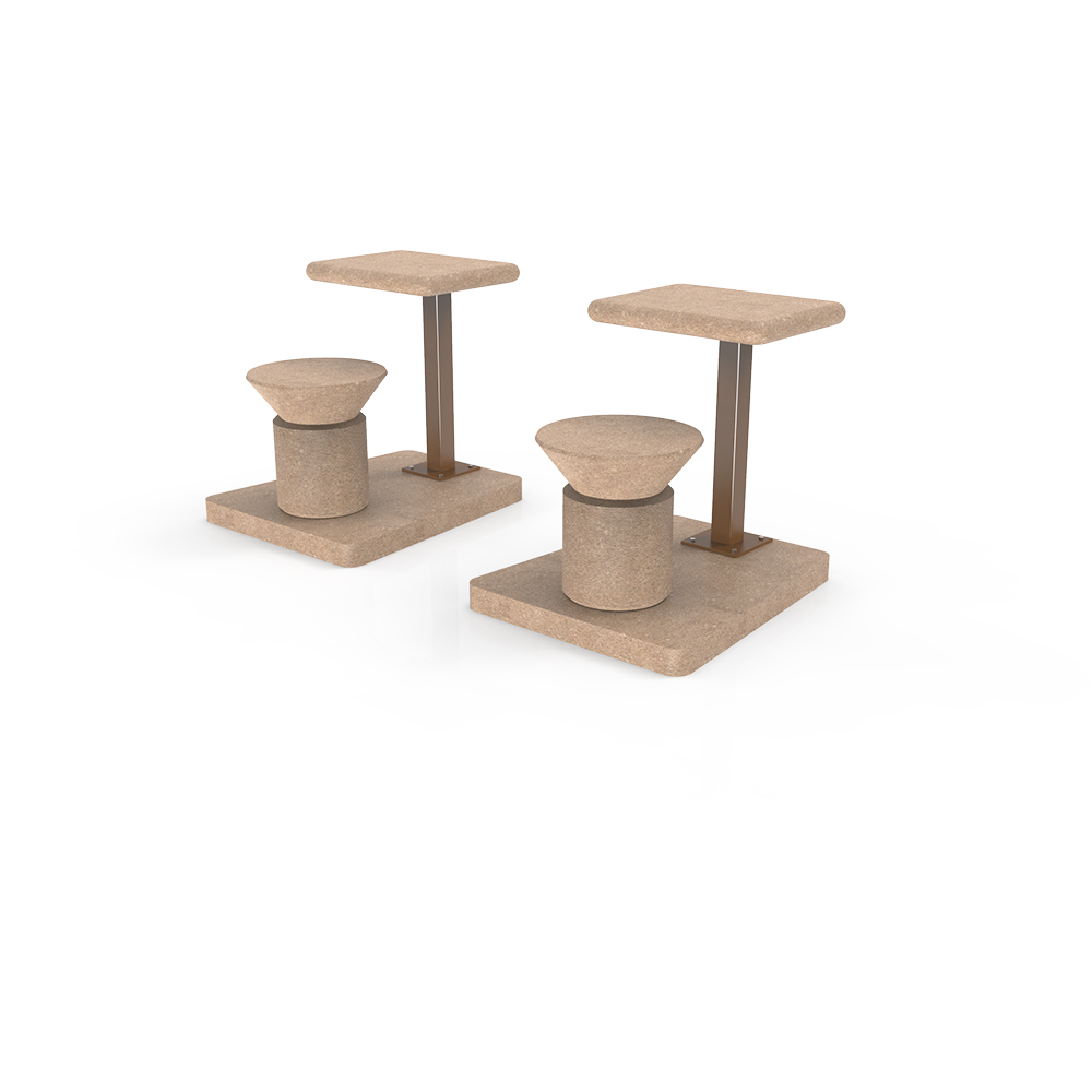 Getzen Outdoor Concrete chair and table with game options