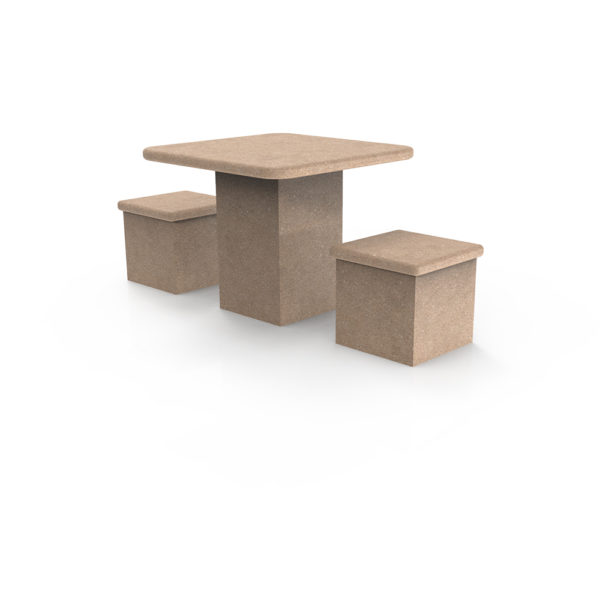 Getzen Concrete outdoor table and seats