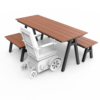 Centra Outdoor and Indoor Tables and Benches with wheelchair accessibility