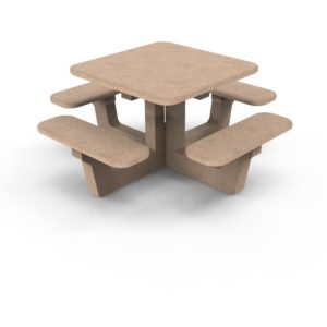 Getzen Concrete Outdoor Table with Benches